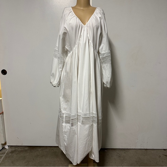 Nocturne white oversized lace Cotton folklore dress size 1 - Picture 1 of 11